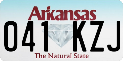 AR license plate 041KZJ