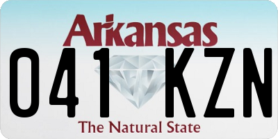 AR license plate 041KZN