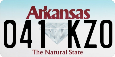 AR license plate 041KZO
