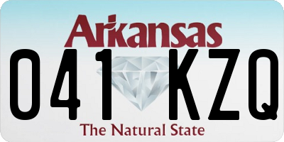 AR license plate 041KZQ