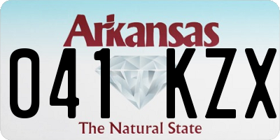 AR license plate 041KZX