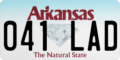 AR license plate 041LAD