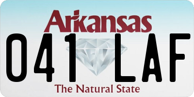 AR license plate 041LAF