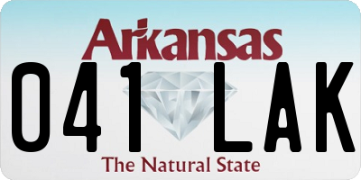 AR license plate 041LAK