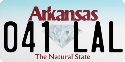 AR license plate 041LAL