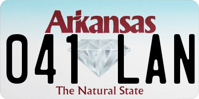 AR license plate 041LAN