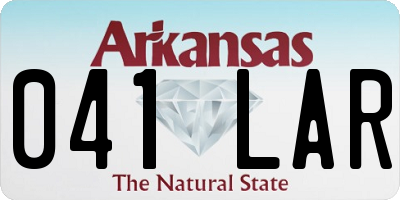 AR license plate 041LAR