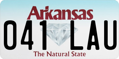 AR license plate 041LAU