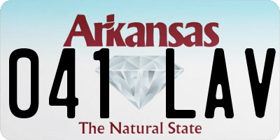 AR license plate 041LAV