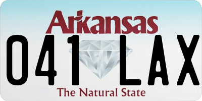 AR license plate 041LAX