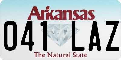 AR license plate 041LAZ