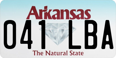 AR license plate 041LBA