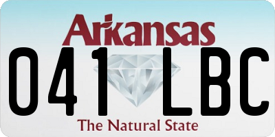 AR license plate 041LBC