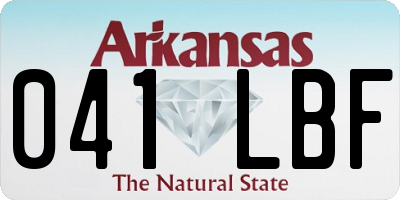 AR license plate 041LBF