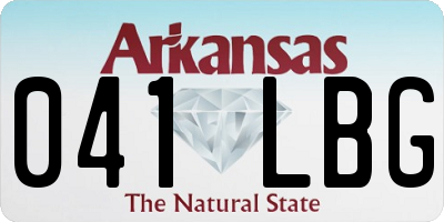AR license plate 041LBG