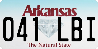 AR license plate 041LBI