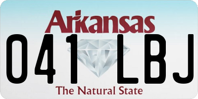 AR license plate 041LBJ