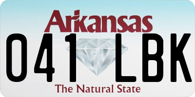 AR license plate 041LBK