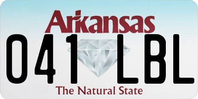 AR license plate 041LBL