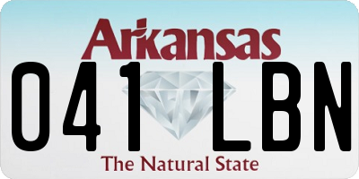 AR license plate 041LBN