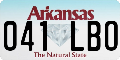AR license plate 041LBO