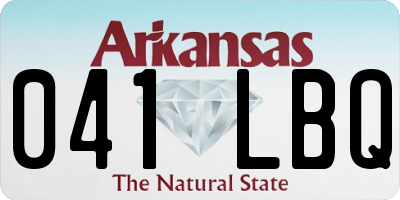 AR license plate 041LBQ