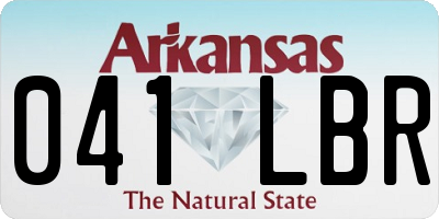 AR license plate 041LBR