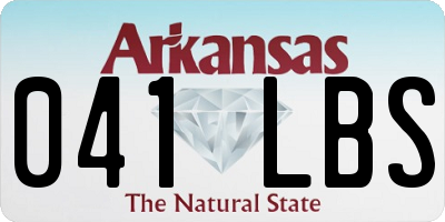 AR license plate 041LBS