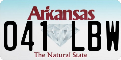 AR license plate 041LBW