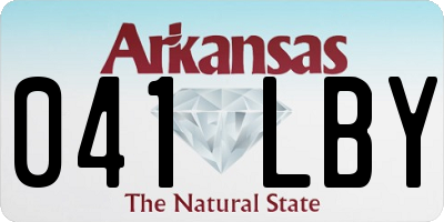 AR license plate 041LBY