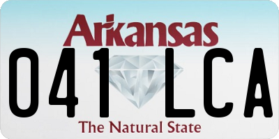 AR license plate 041LCA