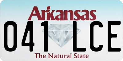 AR license plate 041LCE