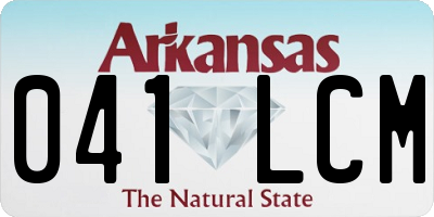 AR license plate 041LCM