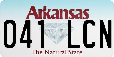 AR license plate 041LCN
