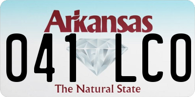 AR license plate 041LCO