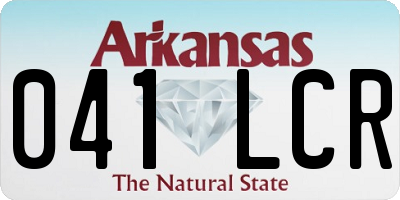 AR license plate 041LCR