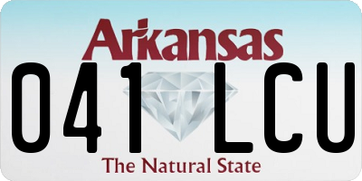 AR license plate 041LCU
