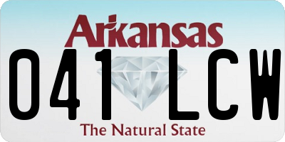 AR license plate 041LCW