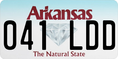 AR license plate 041LDD
