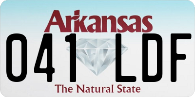 AR license plate 041LDF