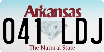 AR license plate 041LDJ