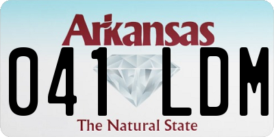 AR license plate 041LDM