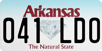 AR license plate 041LDO
