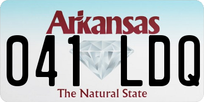 AR license plate 041LDQ
