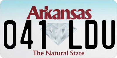 AR license plate 041LDU