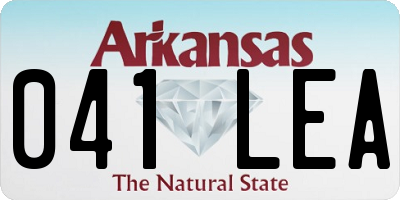 AR license plate 041LEA