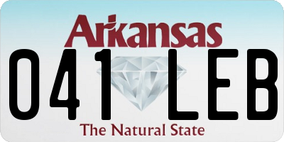 AR license plate 041LEB