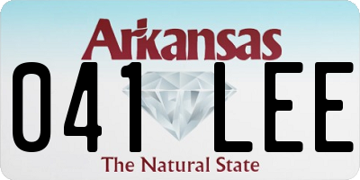 AR license plate 041LEE