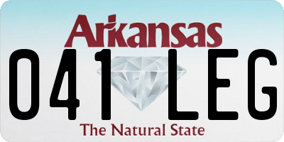 AR license plate 041LEG