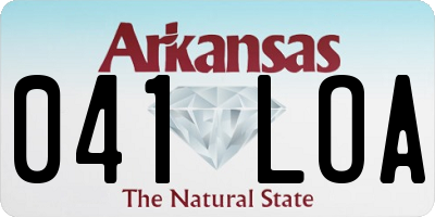 AR license plate 041LOA